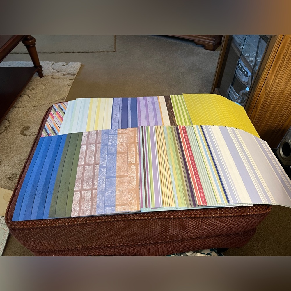 Striped Assorted Scrapbook Paper